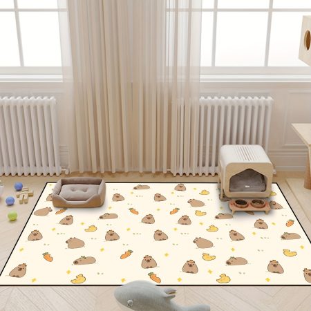 One four-season small mouse pattern anti-slip and pet mat, pet cage cushion, multi-size and versatile washable feeding pad for pets with cartoon style giving your pet warmth