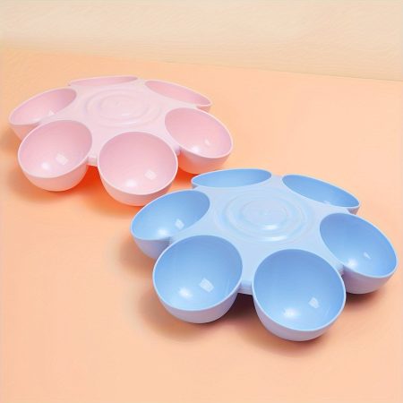 6-in-1 Petal Shaped Pet Bowl - 35cm/13.77inch Tilted Cat & Dog Dish for Food & Water, Non-Slip Base (Multiple Colors), Pet Bowl,Cat Feeder,Dog Dish,Pet Accessories